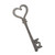 Heart Key Steel Cutout Shape, Raw Metal Wall Art and Craft Supply