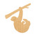 Sloth Wood Cutout for Crafts, Unfinished Baltic Birch Craft Shape