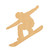Snowboarder Wood Cutout for Crafts, Unfinished Baltic Birch Craft Shape