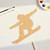 Snowboarder Wood Cutout for Crafts, Unfinished Baltic Birch Craft Shape