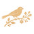 Spring Bird Wood Cutout for Crafts, Unfinished Baltic Birch Craft Shape