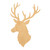Stag Head Wood Cutout for Crafts, Unfinished Baltic Birch Craft Shape
