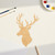 Stag Head Wood Cutout for Crafts, Unfinished Baltic Birch Craft Shape
