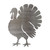 Turkey 1 Steel Cutout Shape, Raw Metal Wall Art and Craft Supply