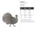 Turkey 4 Steel Cutout Shape, Raw Metal Wall Art and Craft Supply