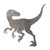 Velociraptor Steel Cutout Shape, Raw Metal Wall Art and Craft Supply