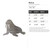 Walrus Steel Cutout Shape, Raw Metal Wall Art and Craft Supply