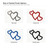 Heart Trio Steel Cutout Shape, Raw Metal Wall Art and Craft Supply
