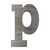 Lowercase Letter P Steel Cutout Shape, Raw Metal Wall Art and Craft Supply