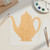 Tea Pot 1 Wood Cutout for Crafts, Unfinished Baltic Birch Craft Shape
