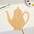 Tea Pot 1 Wood Cutout for Crafts, Unfinished Baltic Birch Craft Shape