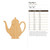 Tea Pot 1 Wood Cutout for Crafts, Unfinished Baltic Birch Craft Shape