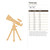 Telescope Wood Cutout for Crafts, Unfinished Baltic Birch Craft Shape