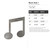 Music Note 1 Steel Cutout Shape, Raw Metal Wall Art and Craft Supply