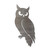 Owl 1 Steel Cutout Shape, Raw Metal Wall Art and Craft Supply