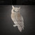 Owl 1 Steel Cutout Shape, Raw Metal Wall Art and Craft Supply