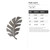Palm Leaf 2 Steel Cutout Shape, Raw Metal Wall Art and Craft Supply