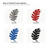 Palm Leaf 2 Steel Cutout Shape, Raw Metal Wall Art and Craft Supply