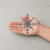 Snowflake Crystal Steel Cutout Shape, Raw Metal Wall Art and Craft Supply