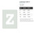 Lowercase Letter Z Reusable Mylar Stencil, 10 mil Plastic Paint Stencil for Crafts and Decor