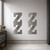 Lowercase Letter Z Steel Cutout Shape, Raw Metal Wall Art and Craft Supply