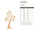 Tree Sapling Wood Cutout for Crafts, Unfinished Baltic Birch Craft Shape