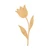 Tulip 1 Wood Cutout for Crafts, Unfinished Baltic Birch Craft Shape