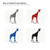 Giraffe 2 Steel Cutout Shape, Raw Metal Wall Art and Craft Supply