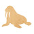 Walrus Wood Cutout for Crafts, Unfinished Baltic Birch Craft Shape