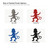 Monkey 4 Steel Cutout Shape, Raw Metal Wall Art and Craft Supply