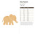 Baby Elephant Wood Cutout for Crafts, Unfinished Baltic Birch Craft Shape