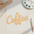 Coffee Wood Cutout for Crafts, Unfinished Baltic Birch Craft Shape