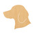 Dog Head Wood Cutout for Crafts, Unfinished Baltic Birch Craft Shape