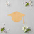 Graduation Cap 1 Wood Cutout for Crafts, Unfinished Baltic Birch Craft Shape