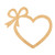 Heart Bow Wood Cutout for Crafts, Unfinished Baltic Birch Craft Shape