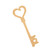 Heart Key Wood Cutout for Crafts, Unfinished Baltic Birch Craft Shape