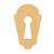 Key Hole 2 Wood Cutout for Crafts, Unfinished Baltic Birch Craft Shape