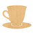 Tea Cup Wood Cutout for Crafts, Unfinished Baltic Birch Craft Shape