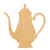 Tea Pot 2 Wood Cutout for Crafts, Unfinished Baltic Birch Craft Shape