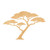 African Tree Wood Cutout for Crafts, Unfinished Baltic Birch Craft Shape
