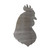Chicken Head Steel Cutout Shape, Raw Metal Wall Art and Craft Supply