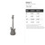 Guitar 3 Steel Cutout Shape, Raw Metal Wall Art and Craft Supply
