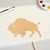 Buffalo 1 Wood Cutout for Crafts, Unfinished Baltic Birch Craft Shape