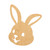 Bunny Face 2 Wood Cutout for Crafts, Unfinished Baltic Birch Craft Shape