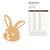 Bunny Face 2 Wood Cutout for Crafts, Unfinished Baltic Birch Craft Shape
