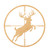 Deer In Scope Wood Cutout for Crafts, Unfinished Baltic Birch Craft Shape