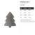 Christmas Tree 5 Steel Cutout Shape, Raw Metal Wall Art and Craft Supply