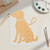 Dog With Leash Wood Cutout for Crafts, Unfinished Baltic Birch Craft Shape