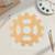 Gear 7 Wood Cutout for Crafts, Unfinished Baltic Birch Craft Shape