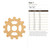 Gear 7 Wood Cutout for Crafts, Unfinished Baltic Birch Craft Shape